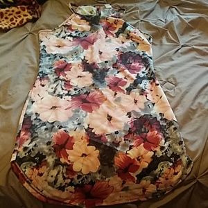 Pink floral dress